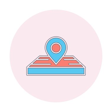 konum pin simgesi, vektör illüstrasyonu basit tasarım