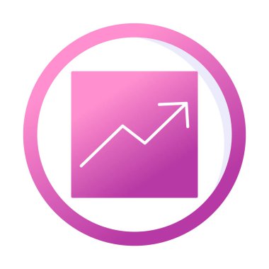 Basit iş ekonomisi grafik simgesi, vektör illüstrasyonu