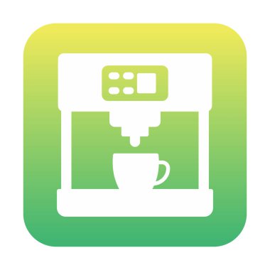 kahve makinesi simgesini, vektör çizim