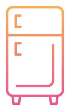 buzdolabı vektör simgesi çizelgesi çizimi