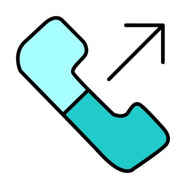 giden arama simge vektör çizim