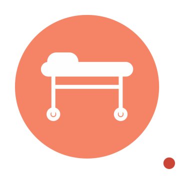 Sedye ağ simgesi, vektör illüstrasyonu