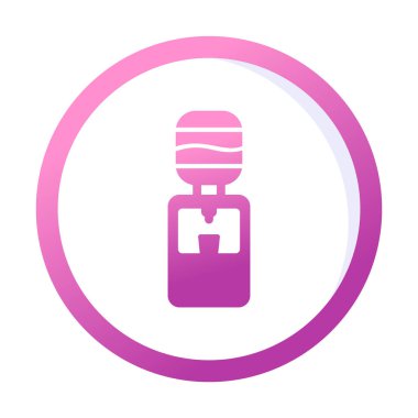 Basit Su Soğutucu simgesi, vektör illüstrasyonu