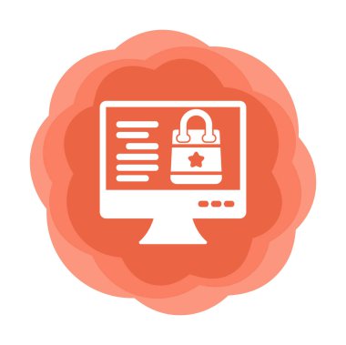 Ekran vektör illüstrasyonunda ticaret simgesi