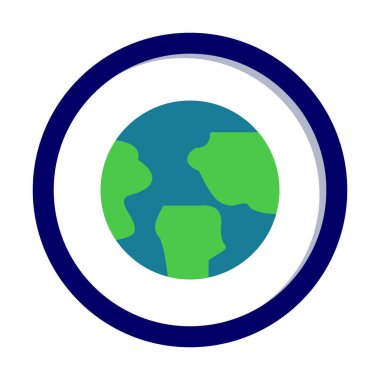 Dünya küresel ikonunun vektör illüstrasyonu