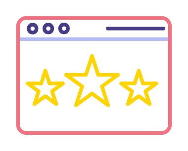 Web sayfası Geri bildirim simgesi, vektör illüstrasyonu