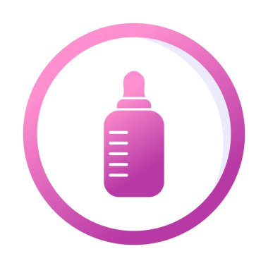 Beslenme şişesi simgesi, bebek sembolü, süt şişesi simgesi 