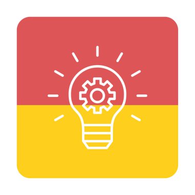 Fikir ampul ikonu vektör illüstrasyonu             