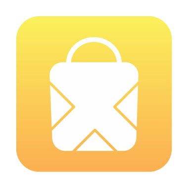 Alışveriş poşeti simgesi, vektör illüstrasyonu 