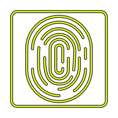 parmak izi ikonu vektör illüstrasyonu