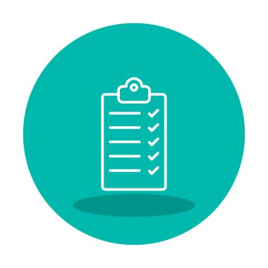 Kontrol listesi vektör simgesi modern basit vektör illüstrasyonu