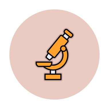Mikroskop. Web simgesi basit illüstrasyon               