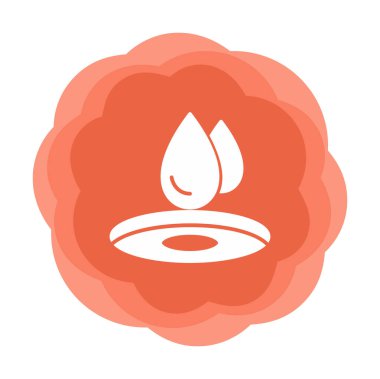 su damlası ağ simgesi, vektör illüstrasyonu 