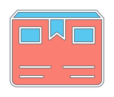 Teslimat kutusu simgesi, vektör illüstrasyonu basit tasarım