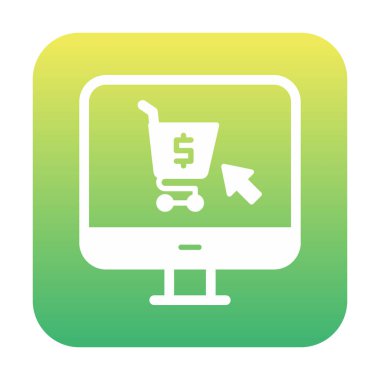 Projeniz için çevrimiçi alışveriş simgesi