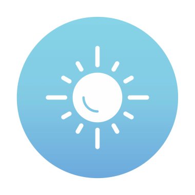 güneş renk çizgisi simgesi, vektör illüstrasyonu