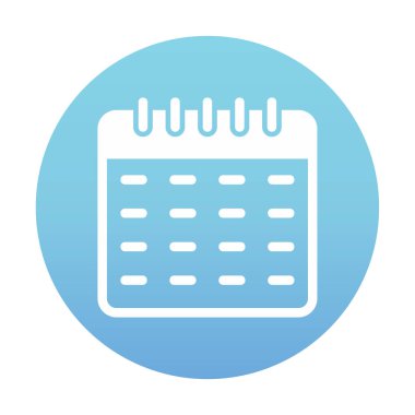 Takvim düzlüğü simgesi, vektör illüstrasyonu 