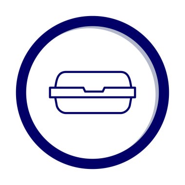 yiyecek kabı ikonu vektör illüstrasyonu