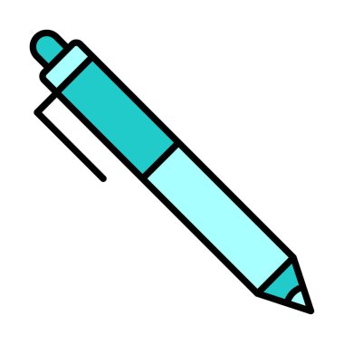 Kalem düz simgesi. Vektör çizim