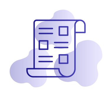 belge simgesi, vektör illüstrasyonu basit tasarım