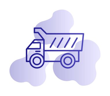 Vektör Tasarımı Çöp Kamyonu Simgesi Biçimi