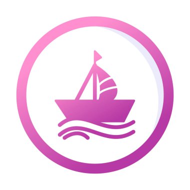 tekne ikonu vektör çizimi tasarımı 