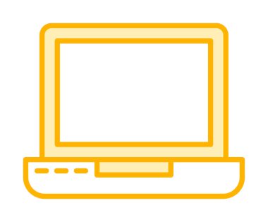 dizüstü bilgisayar simgesi, vektör illüstrasyonu basit tasarım 