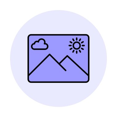 Resim simgesi. Web vektör illüstrasyonu