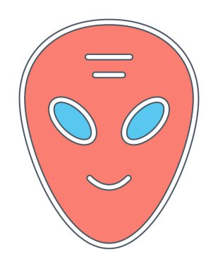 Sevimli uzaylı karakter Vektör illüstrasyonu