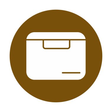 Teslimat kutusu simgesi, vektör illüstrasyonu basit tasarım