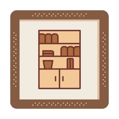 Dolap simgesi, vektör illüstrasyonu basit tasarım