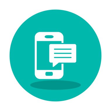 Basit sohbet simgesi, konuşma balonu, vektör illüstrasyonu