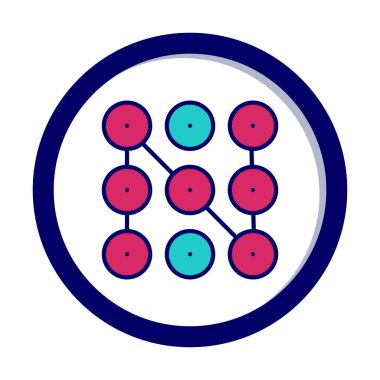 Desen ağ simgesi, vektör illüstrasyonu