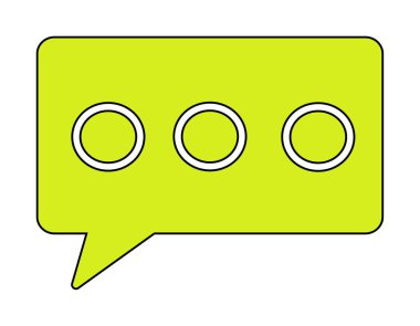 Basit sohbet simgesi, konuşma balonu, vektör illüstrasyonu