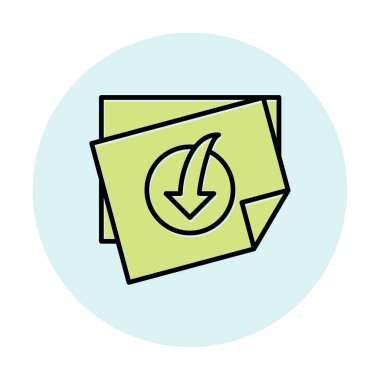  Dosya indir simgesi, vektör çizim