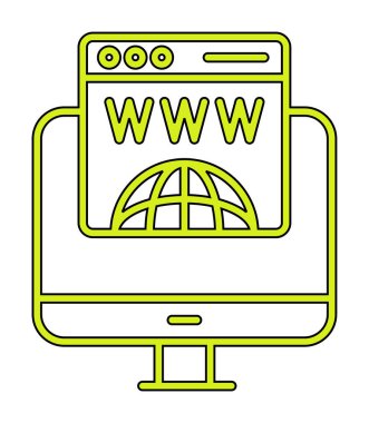 Alan Adı Kayıt Web simgesi vektör illüstrasyonu