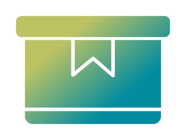 Teslimat kutusu simgesi, vektör illüstrasyonu basit tasarım