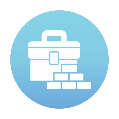 evrak çantası web basit simge illüstrasyonu