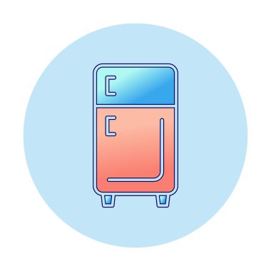 buzdolabı vektör simgesi çizelgesi çizimi