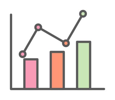 Grafik. Web simgesi basit illüstrasyon 