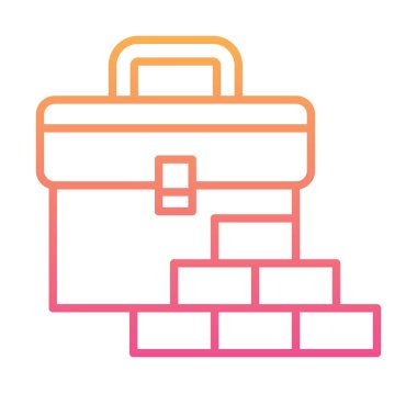 evrak çantası web basit simge illüstrasyonu