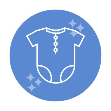 Bebek Kıyafeti Simgesi, Bebek Giysisi, Vektör İllüstrasyonu