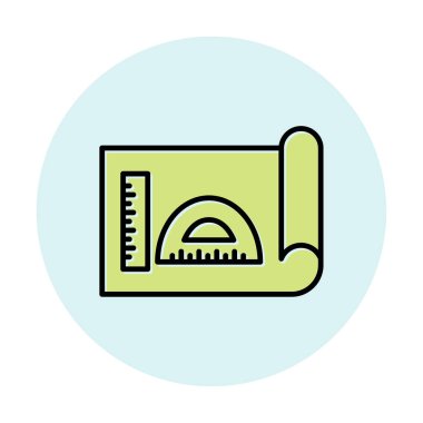 Şablon simgesi, vektör illüstrasyonu basit tasarım