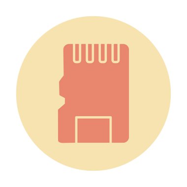 SD kart simgesi vektör illüstrasyonu 