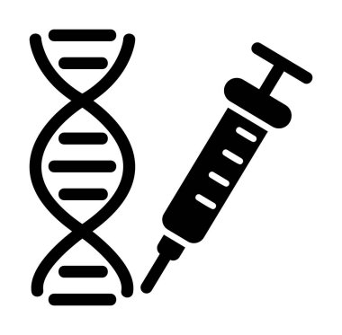 Gen yapısı simgesi. Mobil konsept ve web uygulamaları için bilim simgesi.