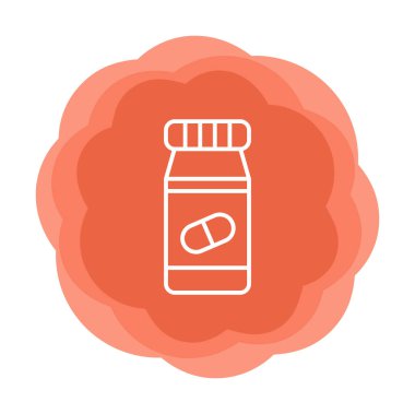 Hapları şişe simge vektör çizim