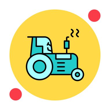 Traktör simgesi web çizimi