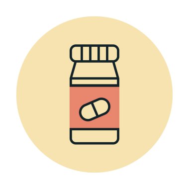 Hapları şişe simge vektör çizim