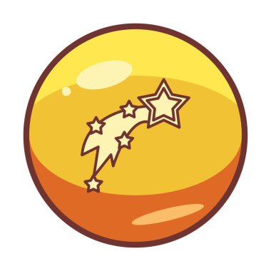 Kayan Yıldızlar simge vektör çizimi