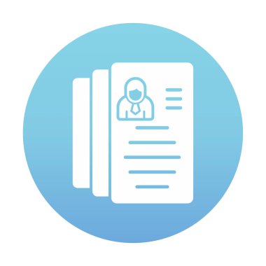 CV belgesi. Web simgesi basit illüstrasyon